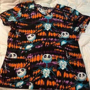 Nightmare before Christmas scrub top